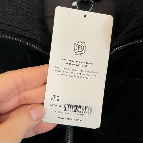 Athleta Women's Hanover Velvet Merino Wool Blend Hybrid Jacket Black Medium NWT - Picture 6 of 11